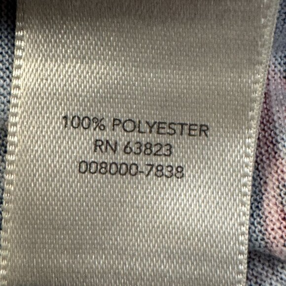 CJ Banks 3/4 Sleeve Tunic Top Geometric Ombre Women’s 1X Blue Ivory - Picture 11 of 12